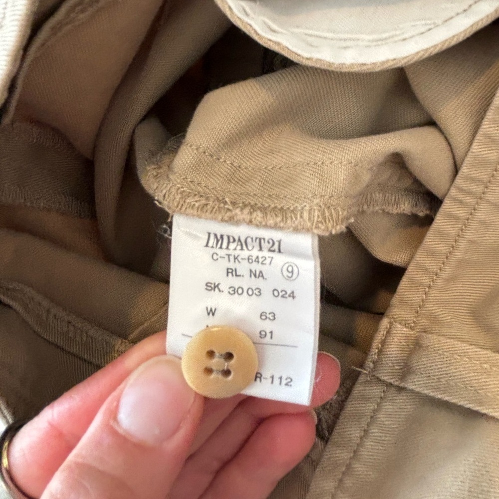 Vintage Ralph Lauren Country Khaki Cotton Twill Midi Straight Pencil Skirt S - Picture 7 of 12
